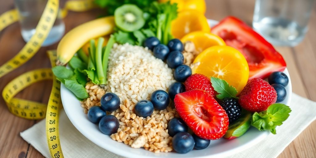 Healthy foods and hydration for safe weight loss.